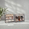 Shoe Rack Storage, Metal Shoe Organizer Stand for Garage, Entryway, Set of 2 3-Tier Stackable Shoe Rack Shelf, with Adjustable Flat or Angled Shelves - 2 of 4