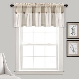 Lush Décor Linen Button Valance Linen Single 84x18+2 - 1 of 4