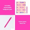 Yoobi Barbie 1 Subject Notebooks 8"x10.5" Wide Ruled with Pen Pink Barbie Logo Pattern, School Supplies - 4 of 4