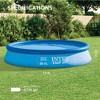 Intex Inflatable Easy Set Above Ground Round Swimming Pool Outdoor Pool Set for Backyards with 15' Round Cover, Ladder, and Filter Pump, Blue - 2 of 4