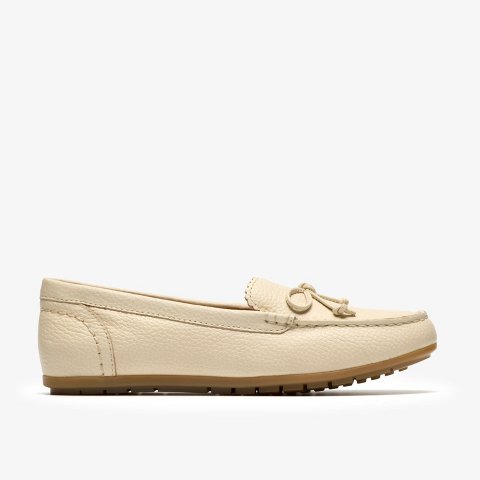 Обувь Clarks Womens Elliotte Sail Cream Leather Shoes 7.5 Medium