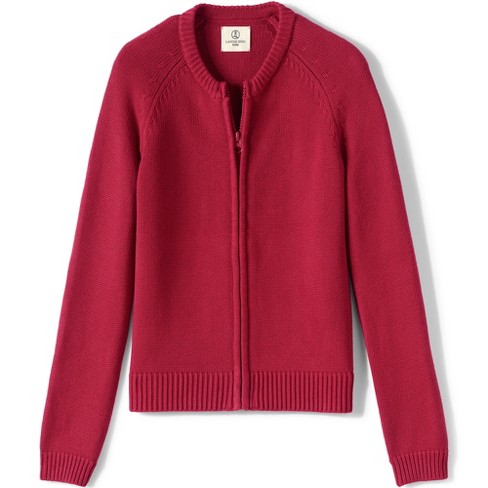 Red hot sale zipper sweater