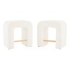NicBex 24" Inverted U-Shaped Boucle Counter and Bar Stools,Modern Chic Stools for Living Room,Dining Chairs with Footrest,Set of 2 - 4 of 4