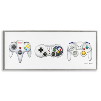 Stupell Industries Vintage Video Game Controllers, 30" x 13"