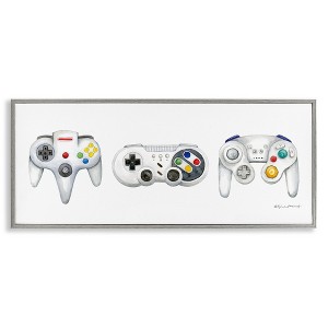 Stupell Industries Vintage Video Game Controllers, 30" x 13" - 1 of 4