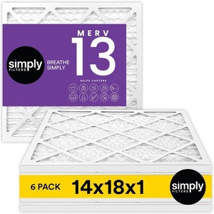 Simply Air Filter, MERV 13, 6 Pack, Furnace Air Filter for HVAC - 1 of 1