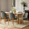 Upholstered Linen Dining Chairs with Solid Wood Legs, Modern Armless Fabric Chairs for Dining Room or Kitchen Table-Maison Boucle - 2 of 4