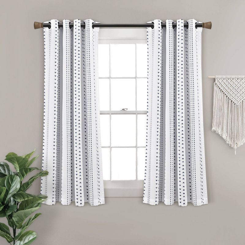 Set of 2 Hygge Striped Window Curtain Panels - Lush Décor, 1 of 10