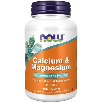 Calcium & Magnesium by Now Foods  -  100 Tablet