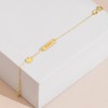 Girls' Heart Charm Engravable Tag ID Bracelet 14k Gold - In Season Jewelry - 4 of 4