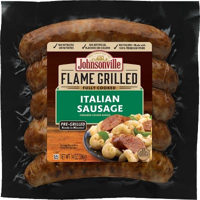 Johnsonville Flame Grilled Fully Cooked Italian Sausage, 14 oz