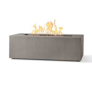 Caraga Casual Rectangle Propane Fire Table Flint - Jensen Co.: Outdoor Fireplace, 60K BTU, Weather-Resistant - 1 of 4