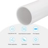 Unique Bargains PVC Water Plumb DIY Crafts High Impact Rigid Round Pipes 8" Length - 3 of 4