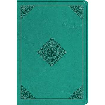 ESV Value Large Print Compact Bible (Trutone, Teal, Ornament Design) - (Leather Bound)