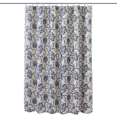 Dorset Navy Floral Shower Curtain 72x72