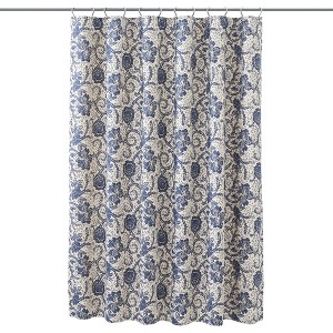Dorset Navy Floral Shower Curtain 72x72 - 1 of 4