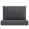 vidaXL Pallet Cushions 2 pcs Melange Anthracite Fabric - 4 of 4