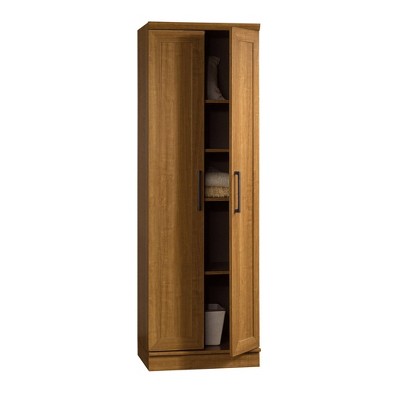 Sienna Oak Tall Engineered Wood Storage Cabinet