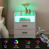 Nightstand with Charging Station, LED Lights, 2 Drawers & Pull-Out Shelf – Modern Bedside Table with USB Ports - 3 of 4