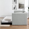 DOMETOUR Twin Size Daybed, Upholstered sofa bed,The bottom pulls out to form a bed ,Plaid corduroy fabric- Dark grey(86*43.5*34 inch) - 4 of 4