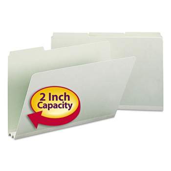Smead Recycled Folders Two Inch Expansion 1/3 Top Tab Legal Gray Green 25/Box 18234