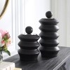 Uttermost Accordion Black Wood Containers, Set Of 2 - 3 of 4