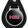 Northern Illinois University Secondary Logo Black Leather Keychain - 3 of 4
