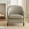 KINWELL 29.1" Wide Tufted Top-Grain Genuine Leather Armchair - 3 of 4