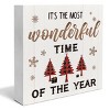 Indoor Christmas Decorations, It's the Most Wonderful Time of the Year Wooden Sign Home Decor - 4 of 4