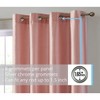 HLC.ME Jefferson Faux Silk Semi Sheer Light Filtering Microfiber Lined Grommet Lightweight Window Curtains, 2 Panels - 2 of 4