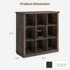 Wood Book Shelf, 9-Cube Storage Organizer Bookshelf, 3-Tier Minimalist Floor Standing Display Cabinet for Living Room, Bedroom, or Home Office - 2 of 4