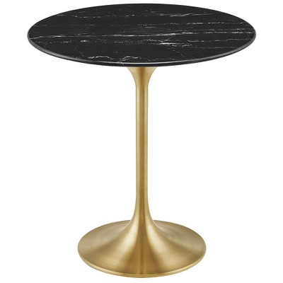 Modway Lippa 20Inch Round Artificial Marble Side Table