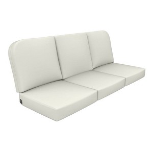 Covers&All Outdoor Sunbrella Deep Seat Cushion Set for Outdoor Furniture, 24in D x 22in W, White - 1 of 4