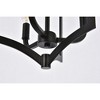 Elegant Lighting Kiera 3 lights flush mount in black - 4 of 4