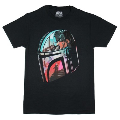 Maglietta Uomo Star Wars The Mandalorian – Testa Di Mando, Cotone, Grigio