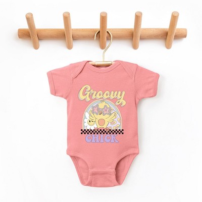The Juniper Shop Groovy Easter Chick Baby Bodysuit