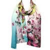 Wrapables Luxurious 100% Charmeuse Silk Long Scarf with Hand Rolled Edges, Rose Petals - 2 of 4
