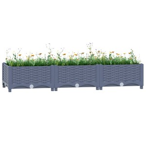 vidaXL Raised Bed 47.2"x15.7"x9.1" Polypropylene - 1 of 4