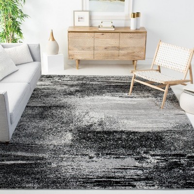 Selwyn Abstract Silver Multicolor 8' x 10' Easy-Care Area Rug