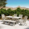 WestinTrends Malibu 6-Piece HDPE Rectangular Patio Dining Table Set with Foldable Chairs and Patio Bench - 2 of 4