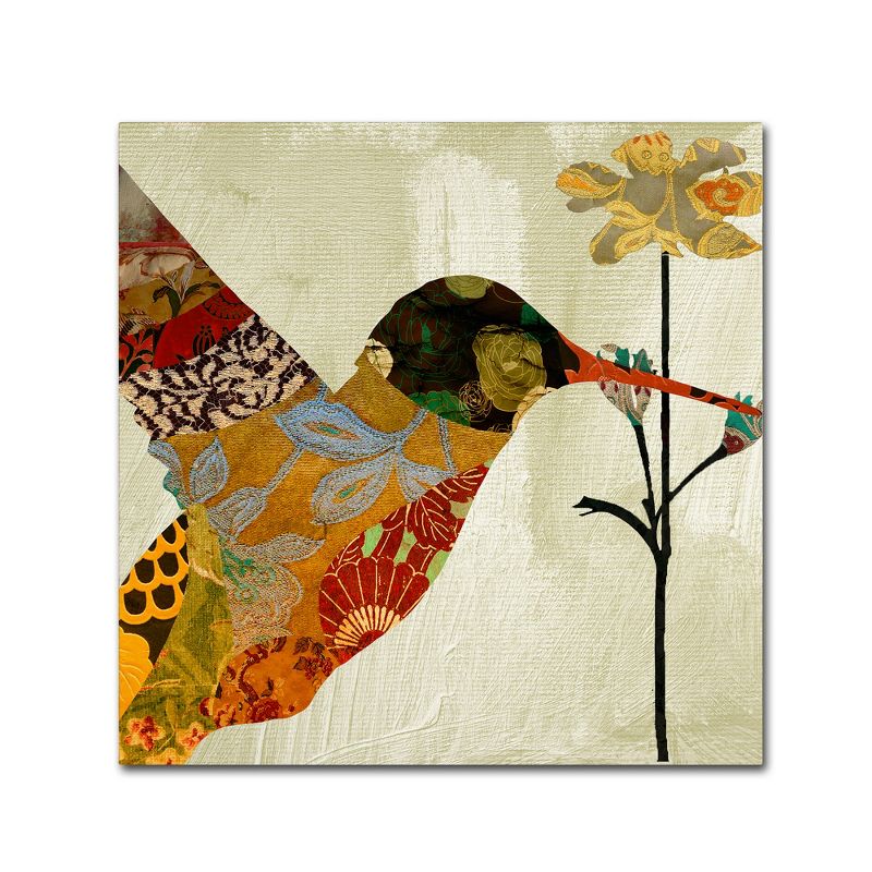 Trademark Fine Art -Color Bakery 'Hummingbird Brocade III' Canvas Art, 2 of 4