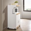 Microwave Kitchen Cart In White - Hodedah : Target