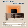 Mid Century Modern TV Stand for TVs Up to 75", Fluted TV Stand with Open Storage Shelves - 2 of 4