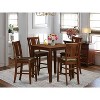 Counter Height Dining Set - 5 Piece Table & Chairs - Modern Kitchen Set - 36x36 Inch Square Table - 2 of 4