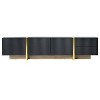 YOOCOZZ TV Stand for TVs Up to 80'' with Storage Cabinets and Golden Wood Grain Legs - 4 of 4