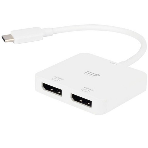 Ved daggry kredsløb petroleum Monoprice Usb-c To Dual 4k Displayport Adapter (dual 4k@60hz) Compatible  With Thunderbolt 3 Devices With Windows And Macos : Target