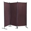 Sevobal Partitions And Room Dividers 3 Panel Iron Screen, Portable Room Dividers And Partitions For Bedroom, Office, Brown, 87.75"*2.25"*72.5" - 3 of 4