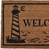 HomeRoots 18" X 30" Brown and Black Coir Lighthouse Welcome Outdoor Door Mat - 4 of 4