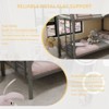 NicBex Twin/Twin Sturdy Metal Floor Bunk Beds with Ladder&Full Length Guardrails,Heavy Duty Bunkbeds for Teens&Adults,Noise-Reduced,350lbs Max - 4 of 4