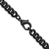 Chisel Stainless Steel Polished Black IP-plated 8mm 24" Curb Link Necklace - 3 of 4